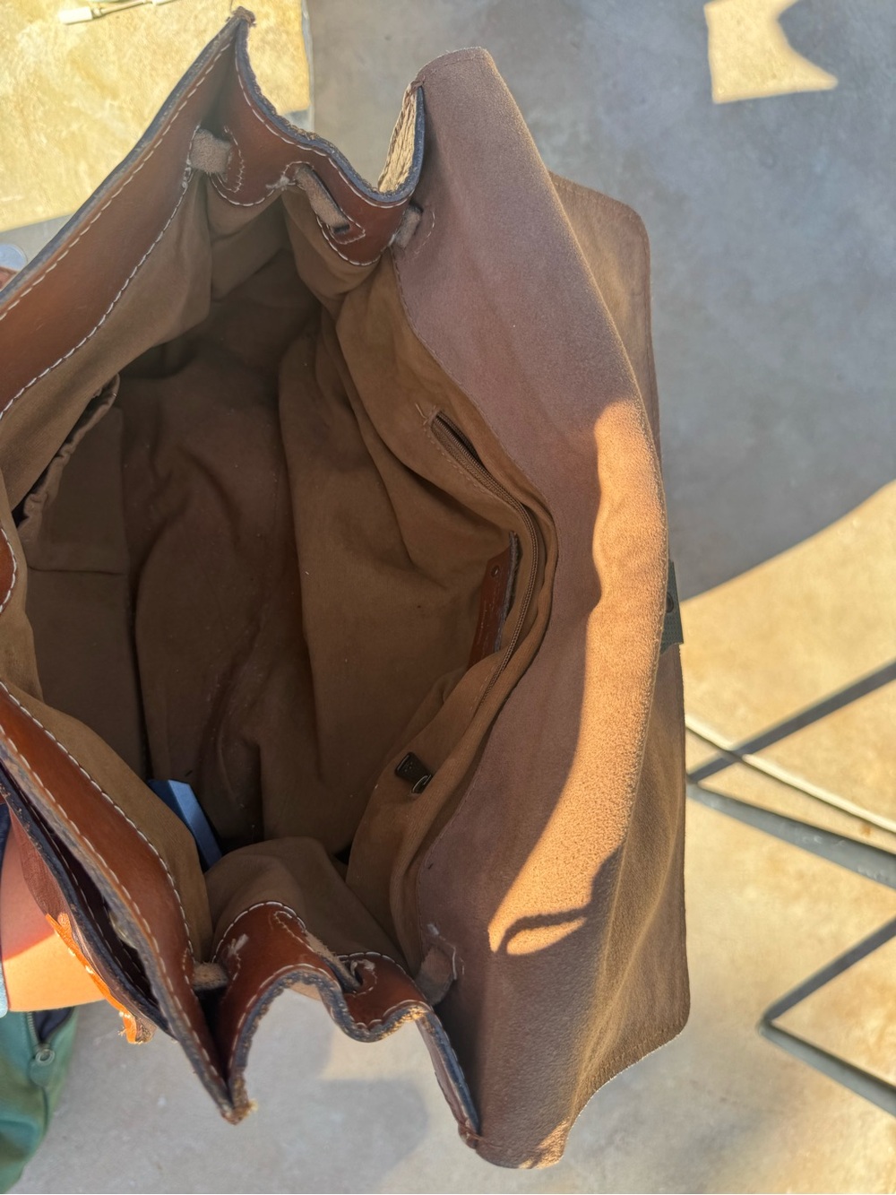 Patricia Nash Cognac Leather Top-Handle Satchel - Picture 4 of 4